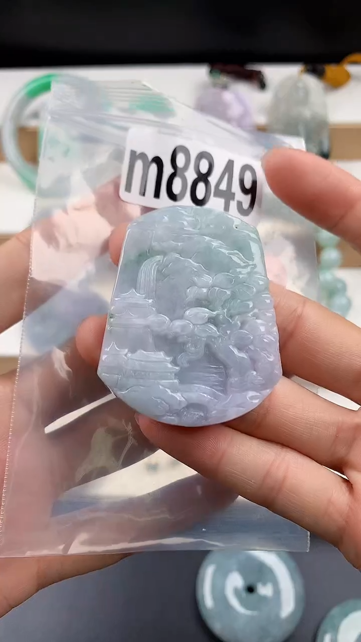 颈饰未镶嵌翡翠天然翡翠吊坠挂件