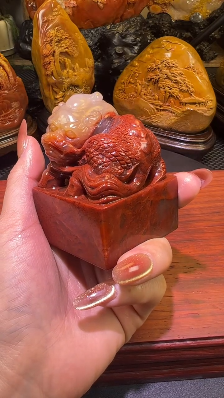 寿山石印石寿山芙蓉石印章