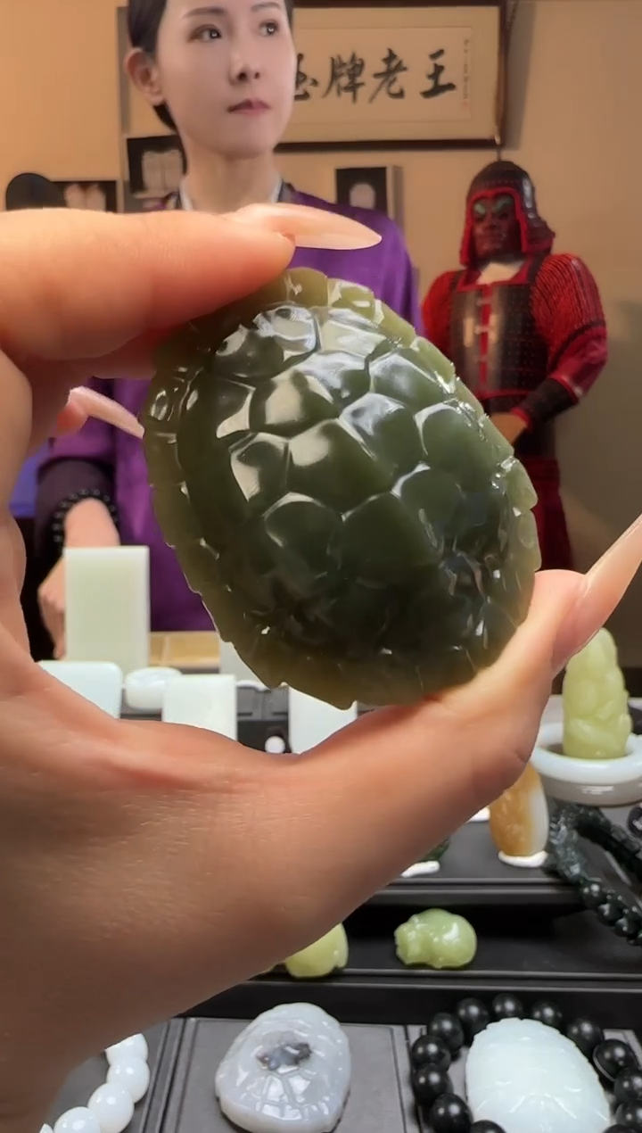 【闪购商品】和田玉鸭蛋青富甲天下未镶嵌手把件