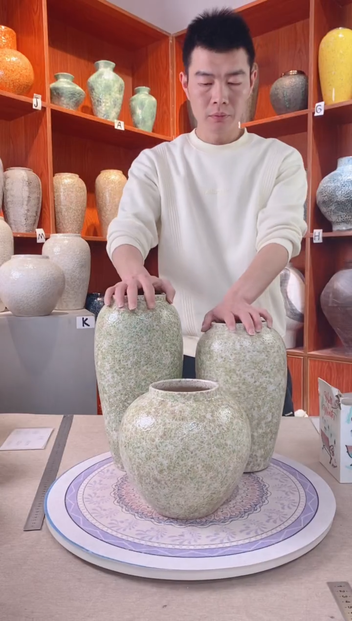 【闪购商品】瓶春意盎然 三件套    陶瓷花瓶 无花