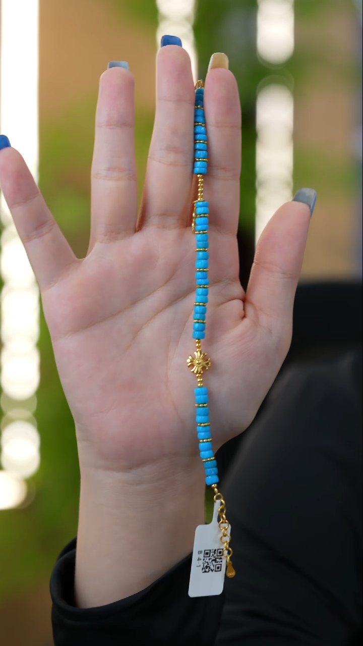 银S925镶嵌绿松石手链秒拍号6