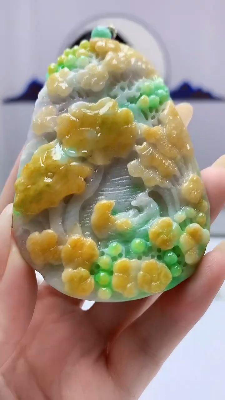 【闪购商品】定制翡翠未镶嵌0405DD-毛货挂件111