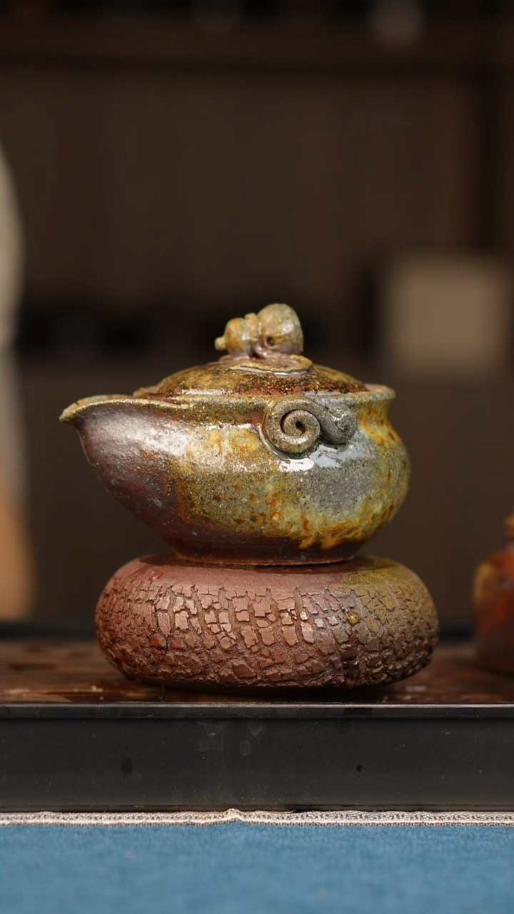 茶壶紫砂瑕疵柴烧紫砂宝瓶