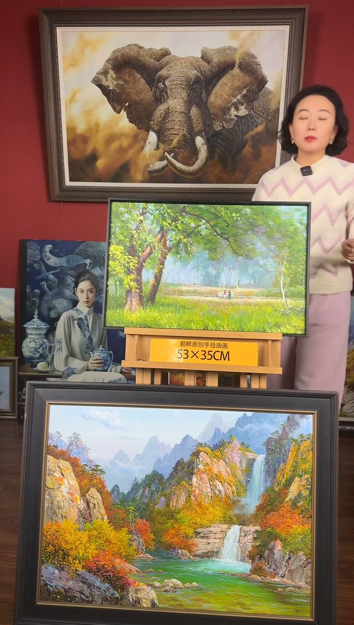 油画【2号】约53*35cm丨朝鲜原创纯手绘孤品油画丨顺丰包邮