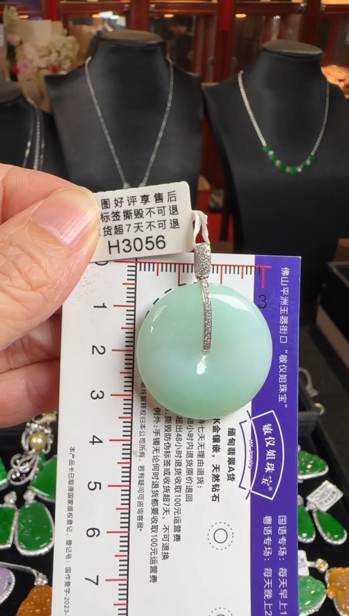 颈饰未镶嵌翡翠H3056平安扣