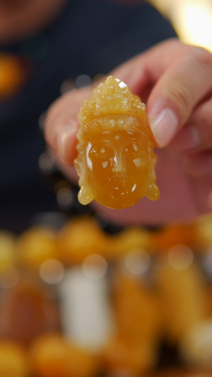 【闪购商品】蜜蜡颈饰未镶嵌观音首吊坠24.36