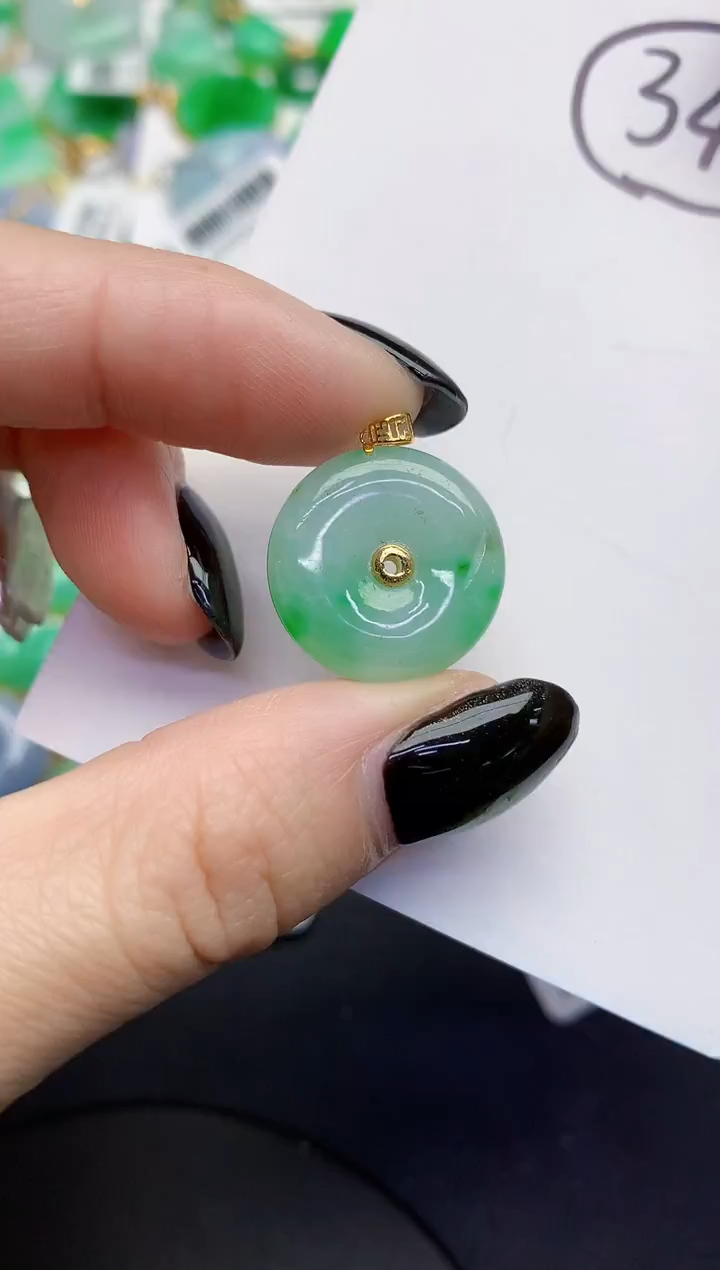 【闪购商品】翡翠颈饰18K金镶嵌0000000000