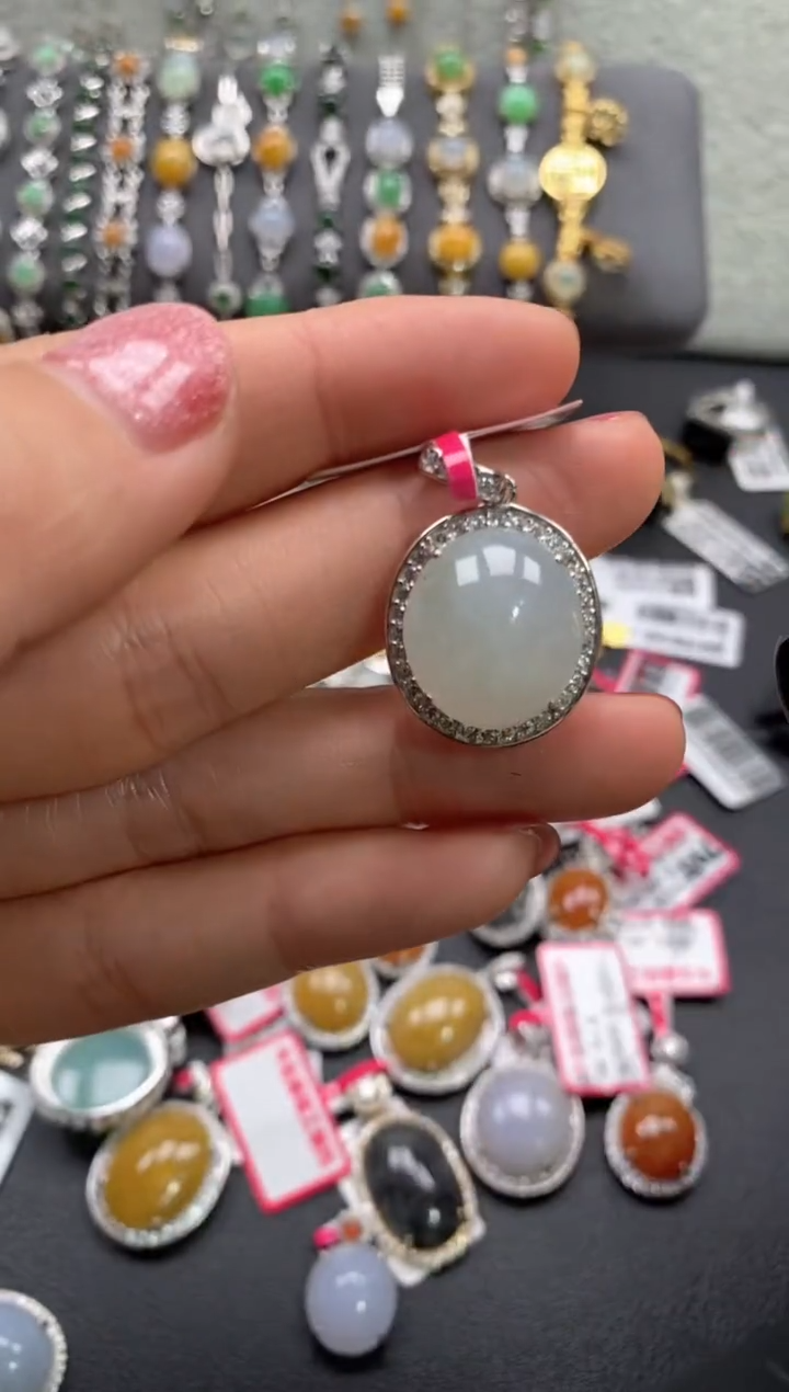 【闪购商品】翡翠戒指银S925镶嵌22222222    4