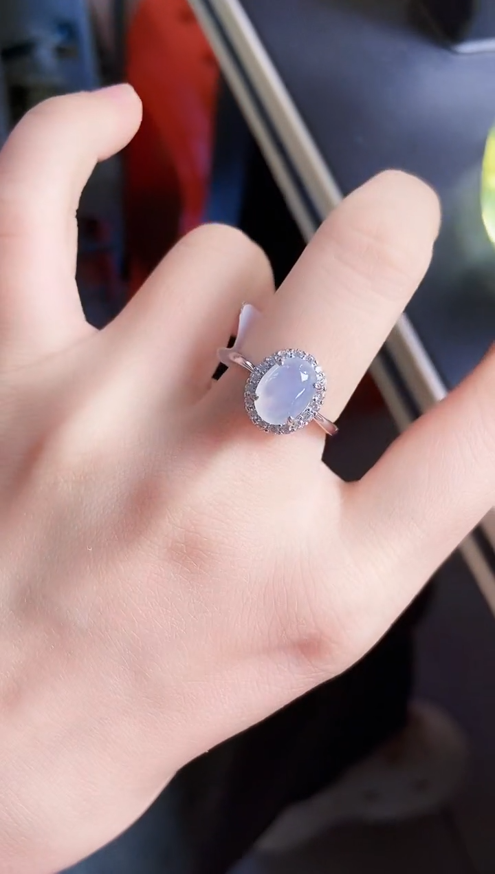 【闪购商品】翡翠银S925镶嵌戒指46464