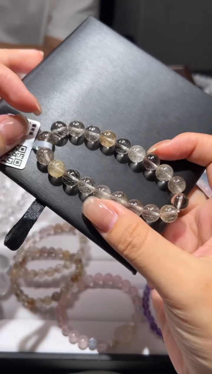 未镶嵌手链水晶发晶手串