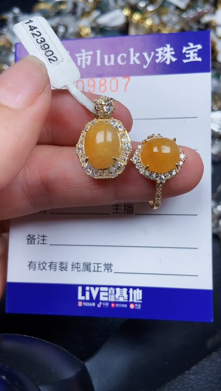 翡翠银S925镶嵌颈饰9807