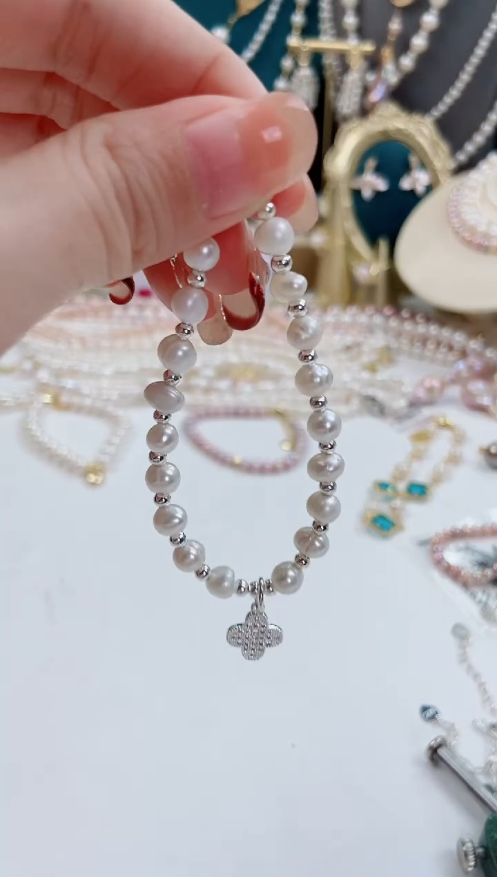 未镶嵌淡水珍珠手链手链
