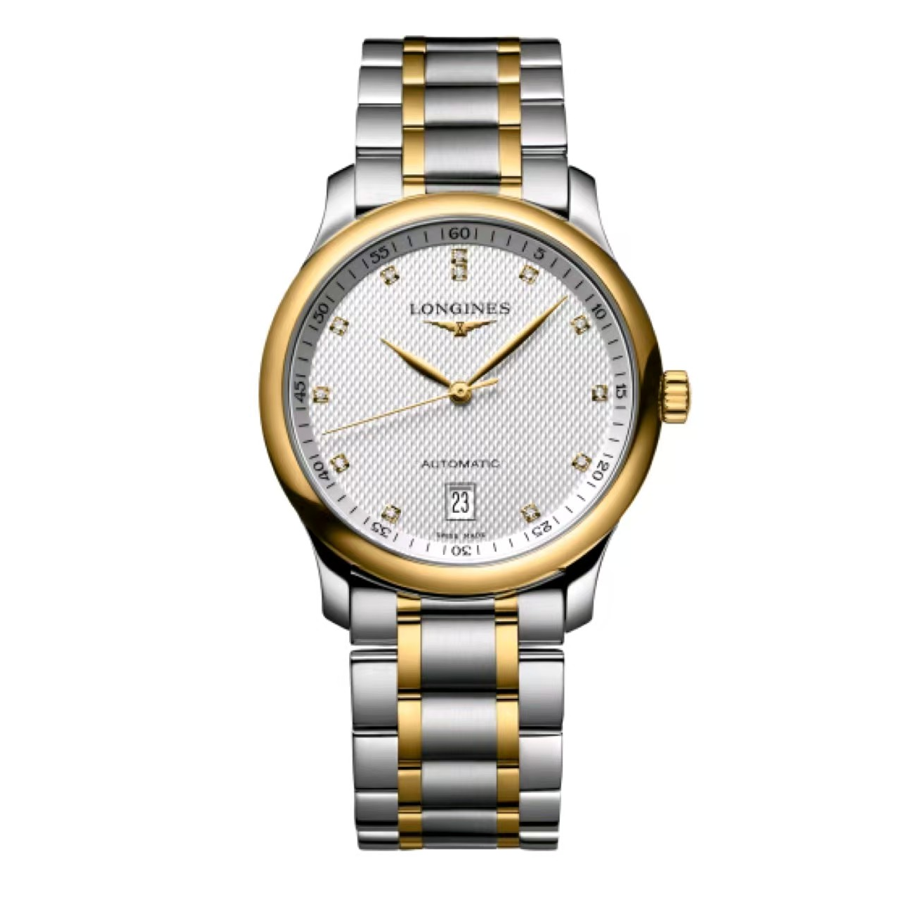 99新 Longines/浪琴 名匠/男表/间金白盘钻刻/38.5mm/628