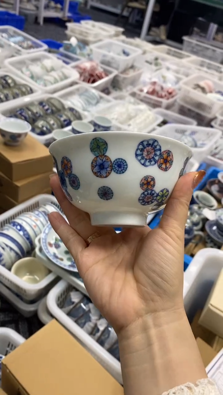 杯景德陶瓷茶具餐具饭碗口径12.5