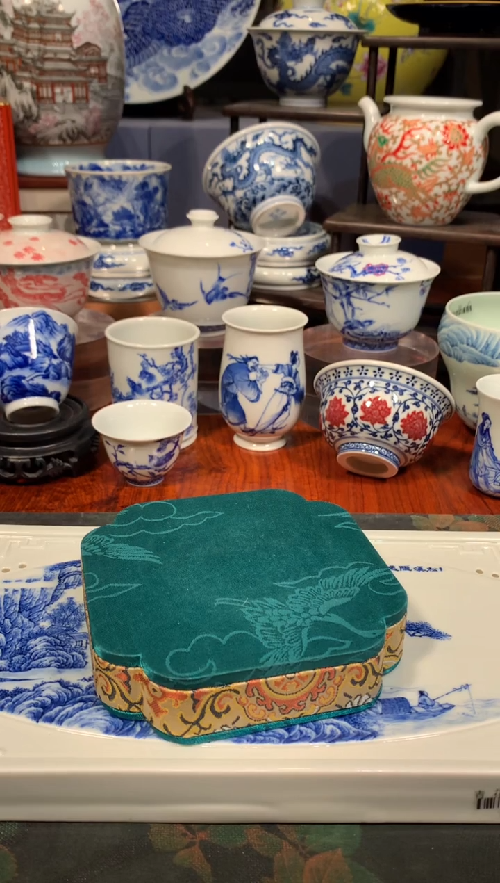 童*452青花釉里红盖置xg103