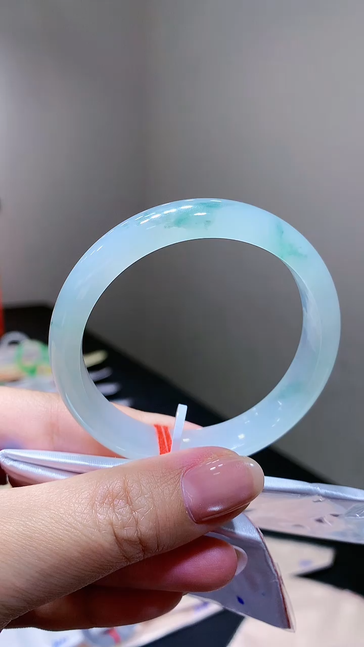 未镶嵌手镯翡翠-k311  天然缅甸A货翡翠55.2正圈