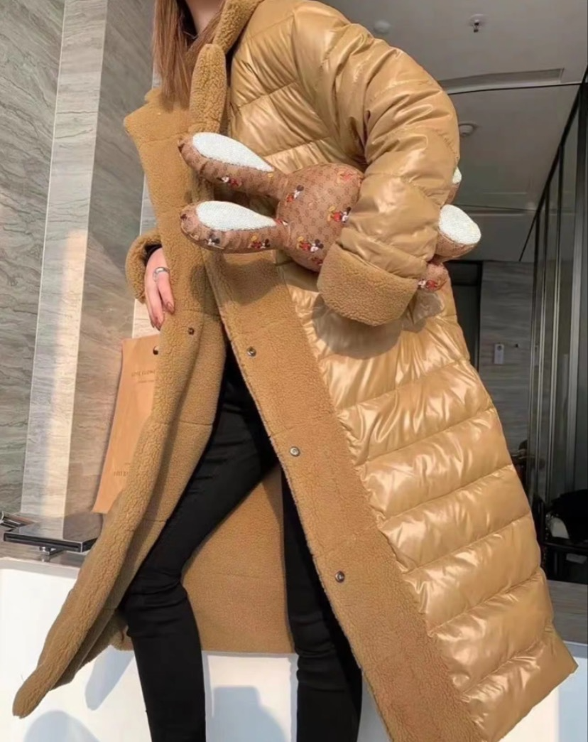 99新 MONCLER  IW0874   Bagaud系列 棕色徽标羽绒服 XS码 