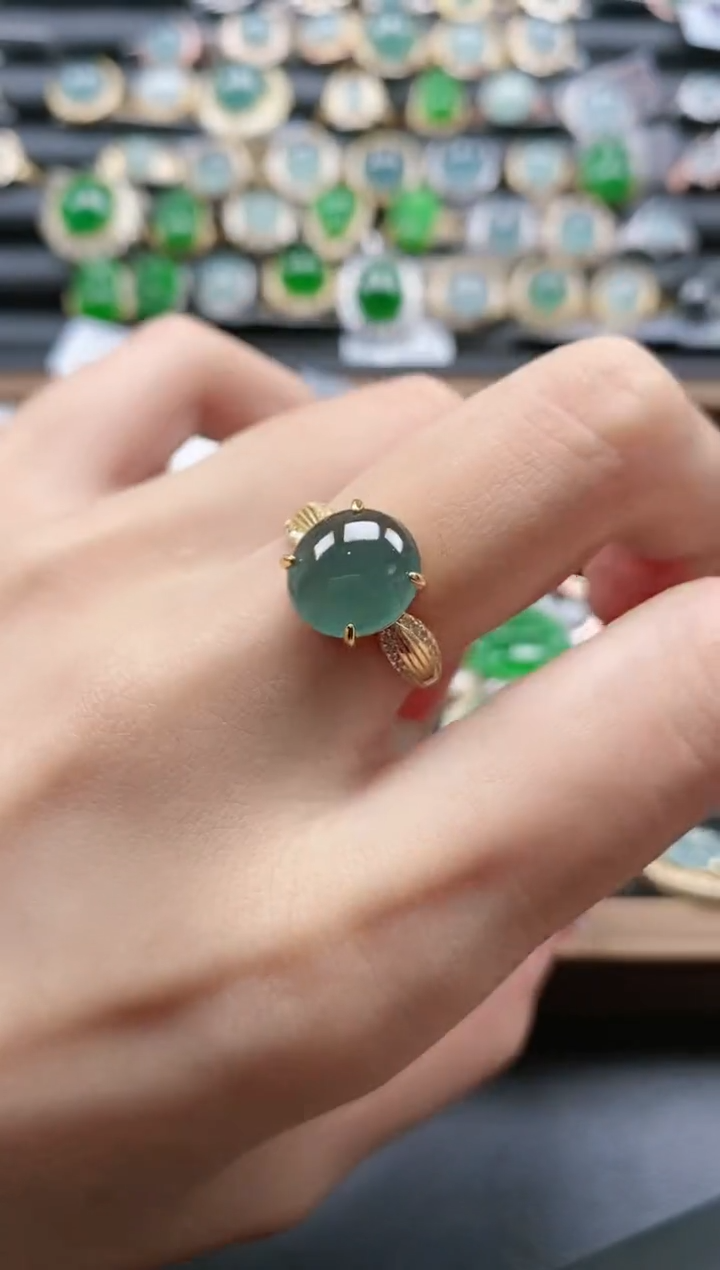 【闪购商品】翡翠戒指银S925镶嵌51151