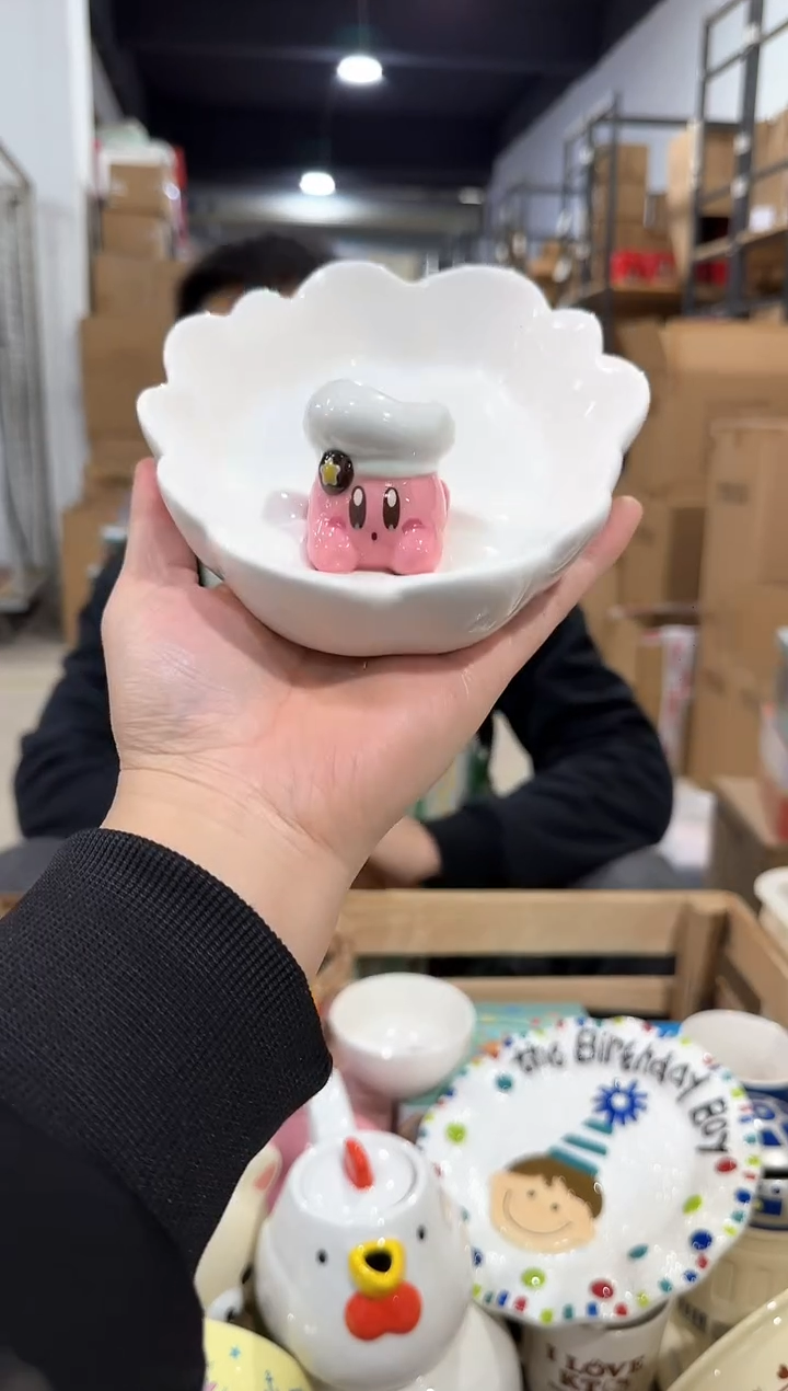 瓷片星之卡比花边盘 