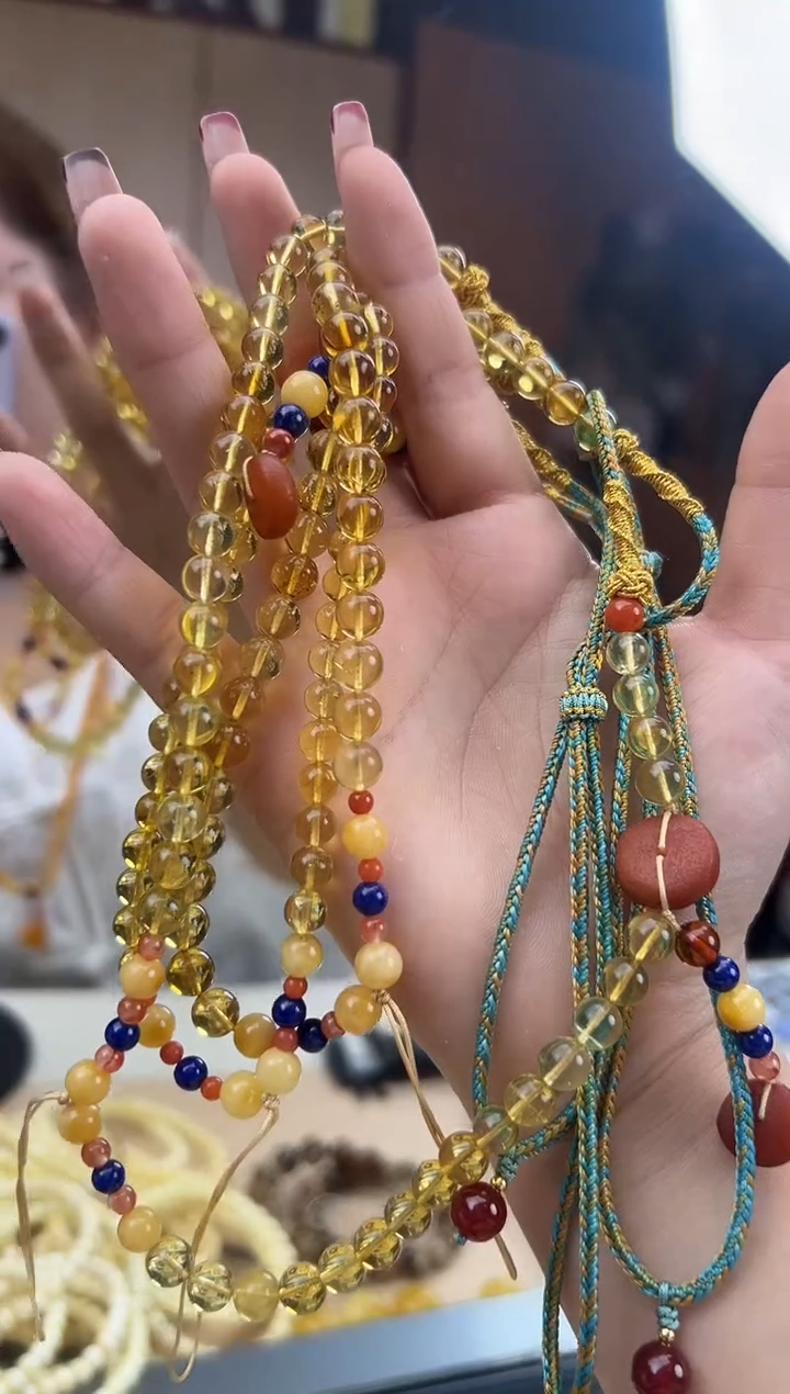 【闪购商品】琥珀裸石未镶嵌蜜蜡配链多样性发一条