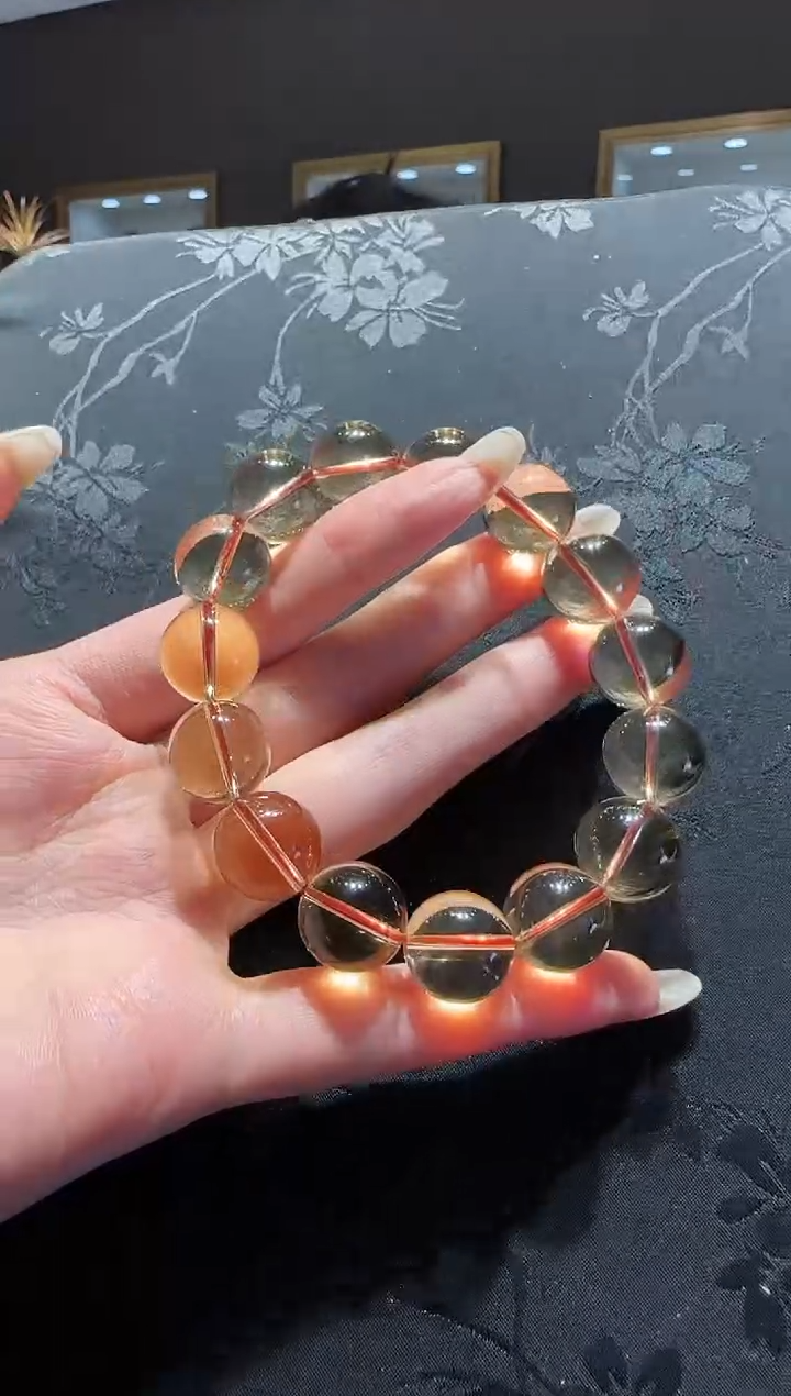 【闪购商品】黄晶手串未镶嵌黄水晶手串