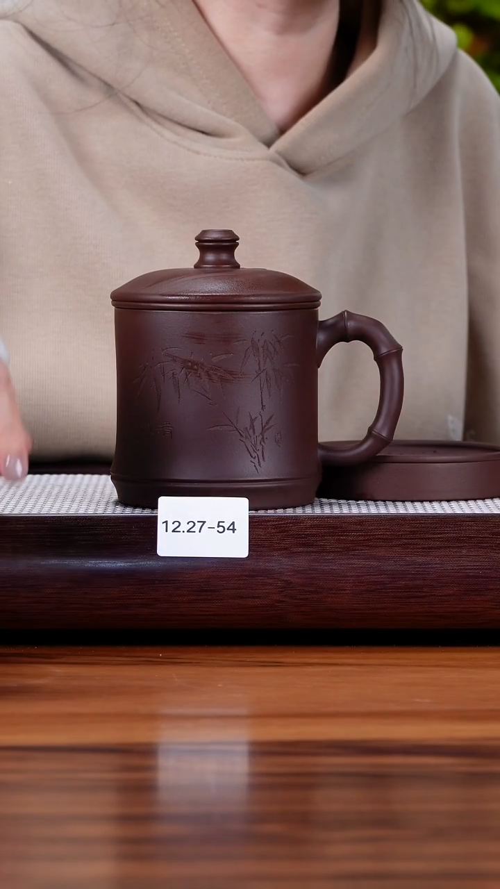 茶壶紫砂12.27-54 紫泥 盖杯 套组