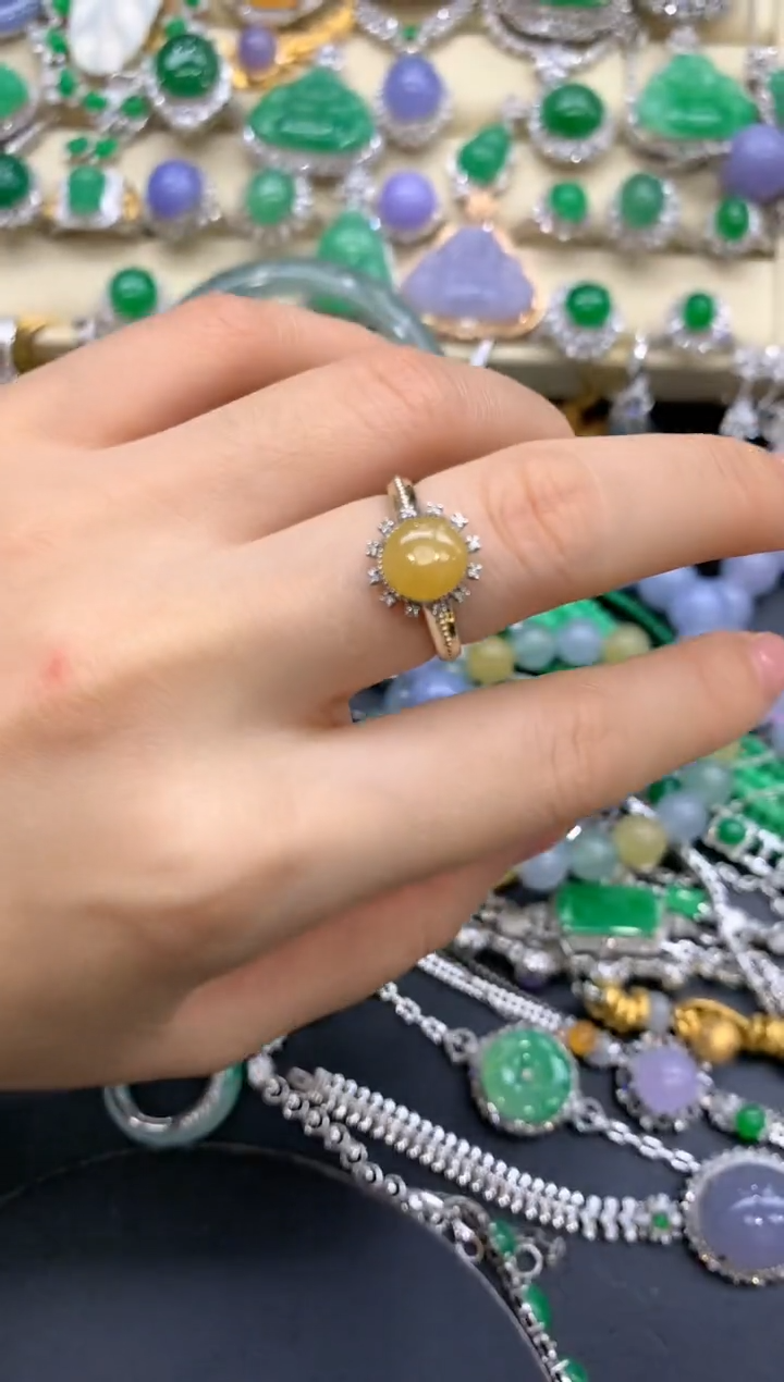 【闪购商品】翡翠戒指18K金镶嵌246-中国好珍宝1