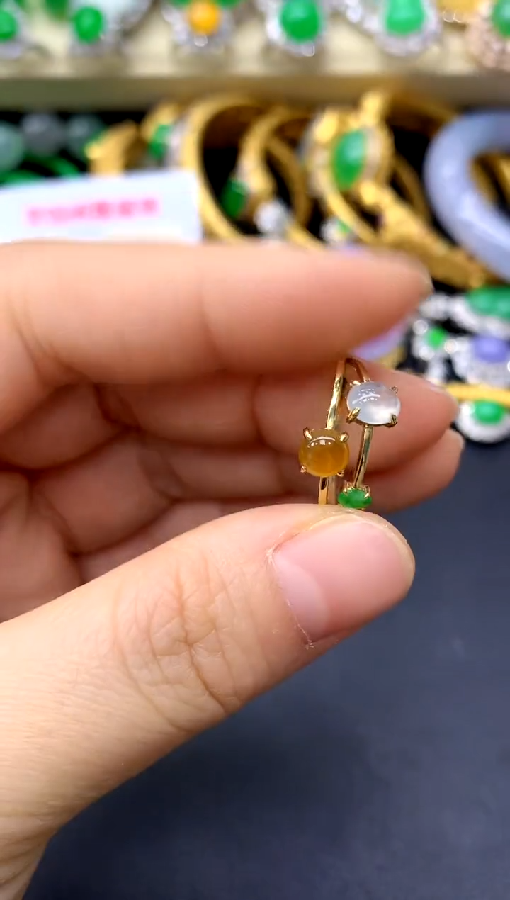 18K金镶嵌戒指翡翠241-中国好珍宝