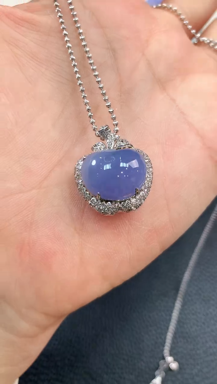 【闪购商品】翡翠吊坠(不含链)18K金镶嵌b140有色差