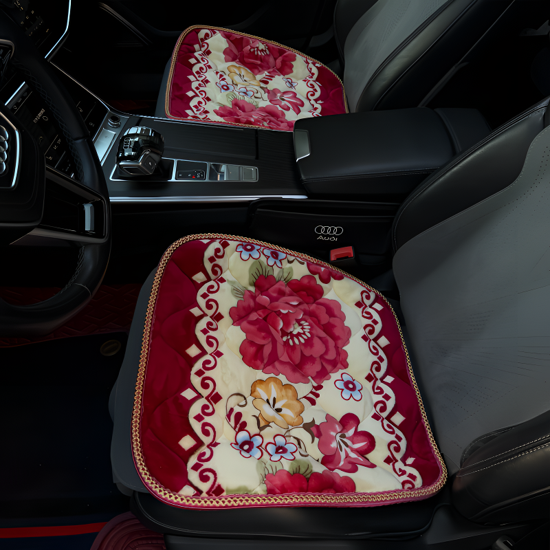 拉舍尔毛毯冬季加厚短绒汽车车座垫保暖防滑毛绒后排通用座椅垫