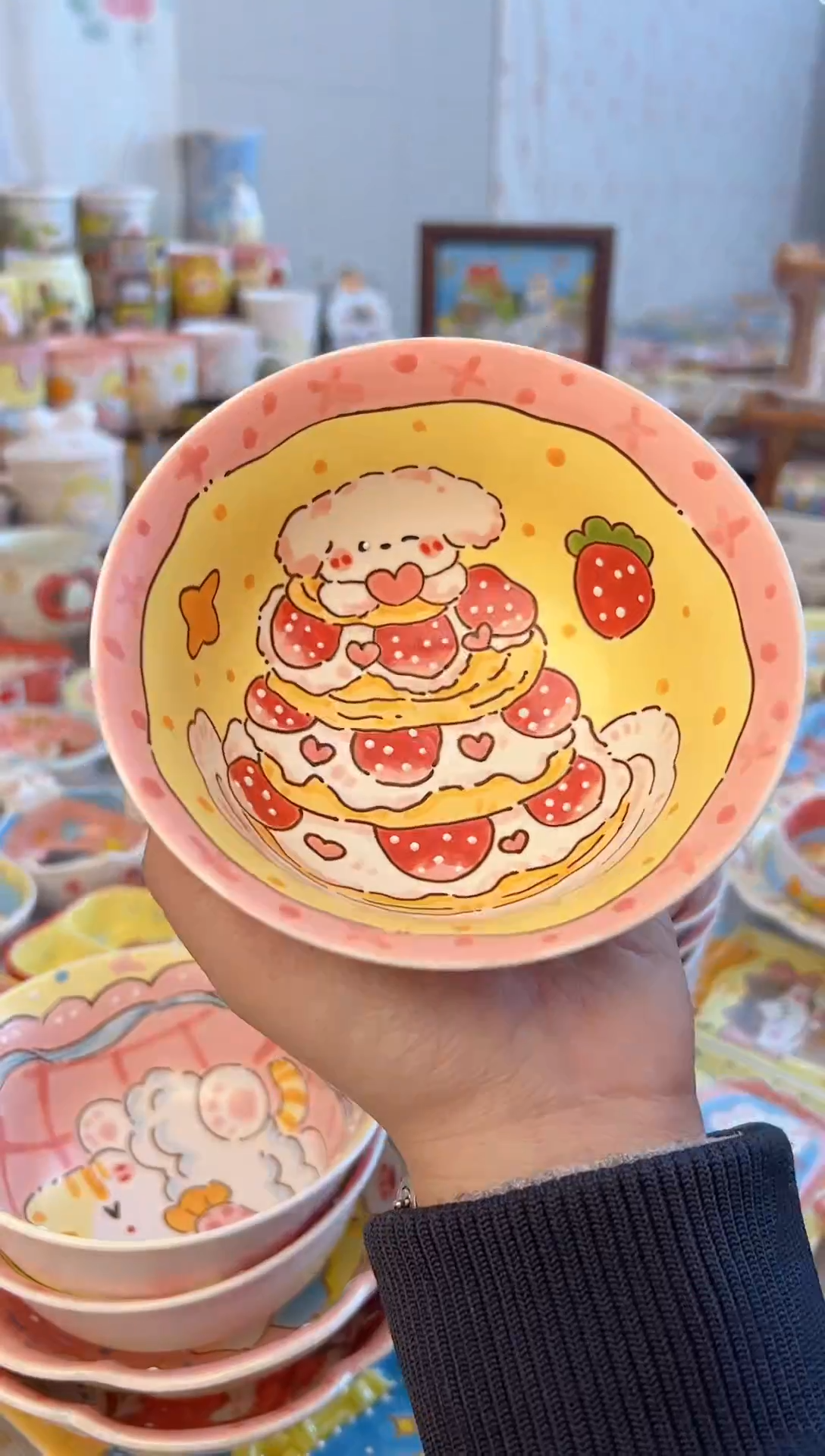 摆件陶景德镇陶瓷手绘微瑕