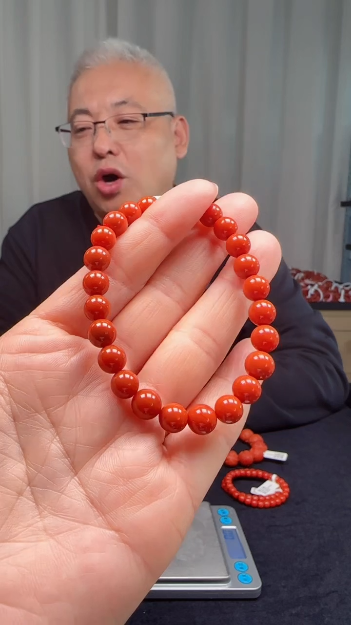 未镶嵌多样性发一件南红玛瑙【云端】7mm保山滴水洞圆珠单圈 