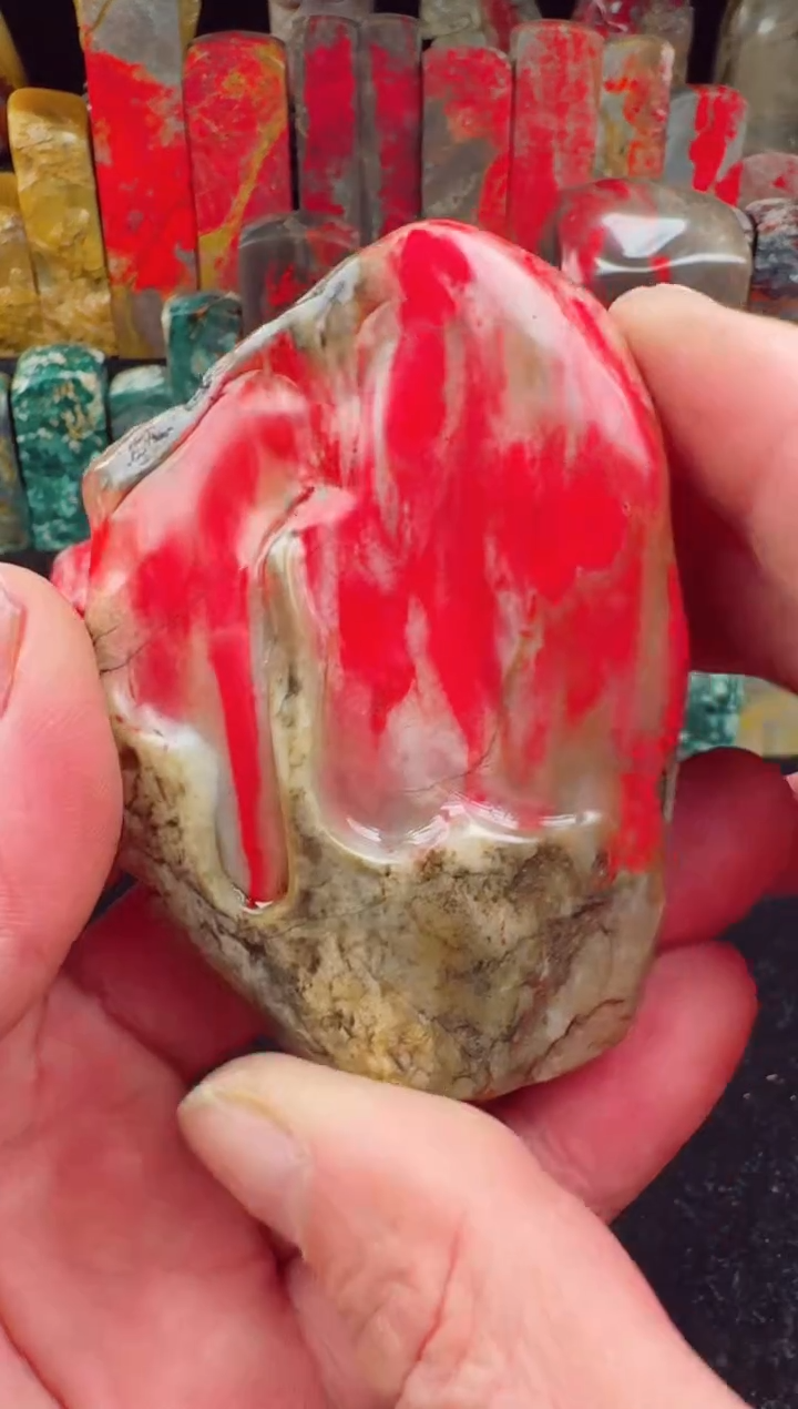 【闪购商品】昌化鸡血石田黄鸡血手把件