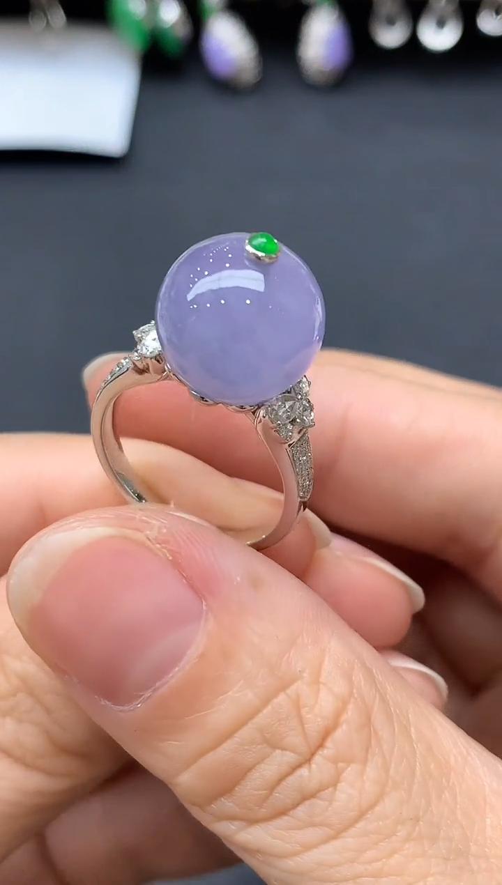 18K金镶嵌戒指翡翠657-中国好珍宝