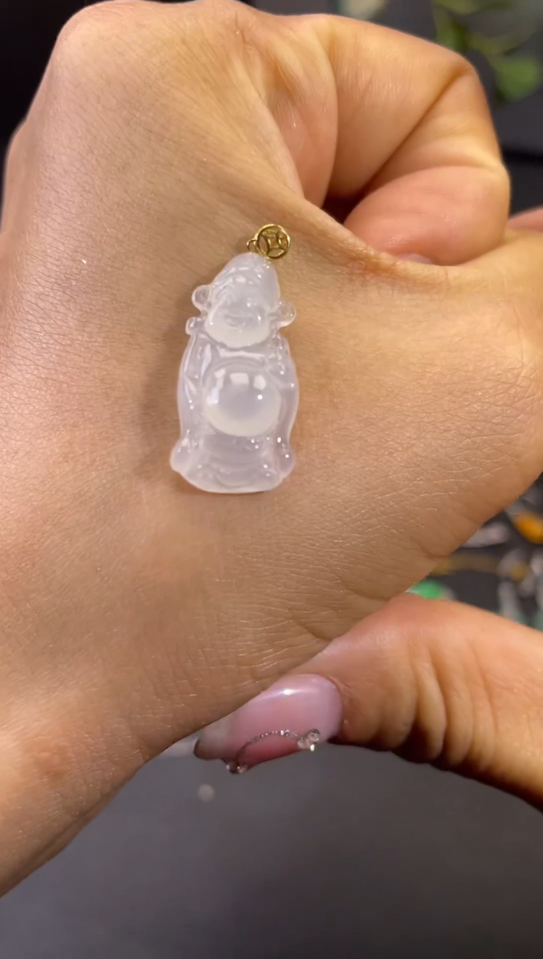 【闪购商品】翡翠颈饰18K金镶嵌6.......