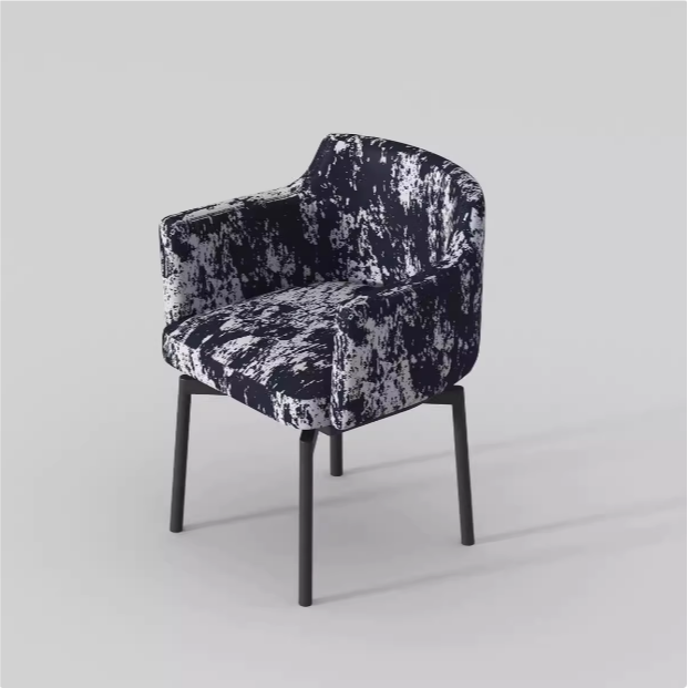 餐椅家用简约轻奢设计师椅子靠背椅售楼处洽谈椅意式麻将椅可旋转