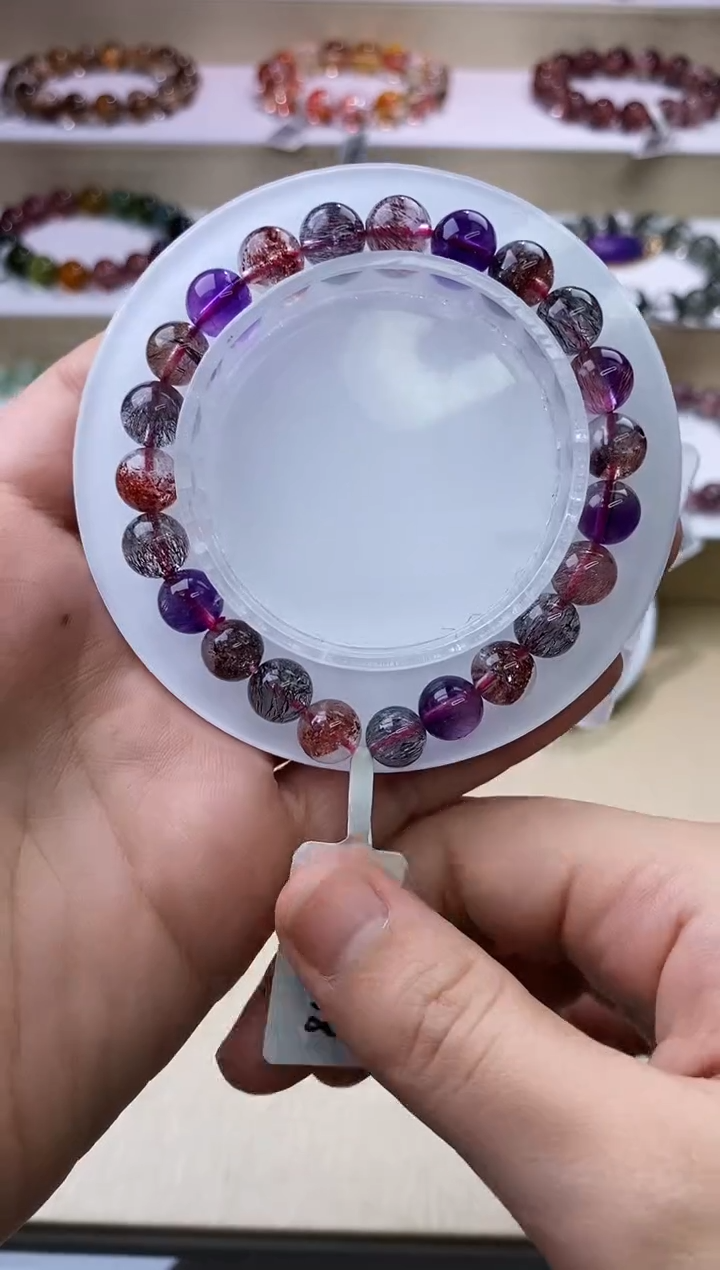 【闪购商品】水晶手链未镶嵌黑加仑超七单圈8m+