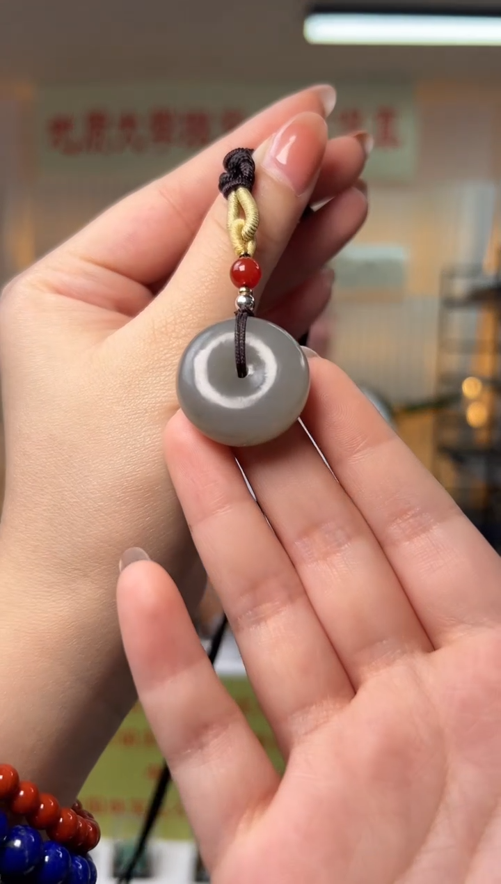 【闪购商品】和田玉未镶嵌颈饰和田玉小胖墩烟紫平安扣