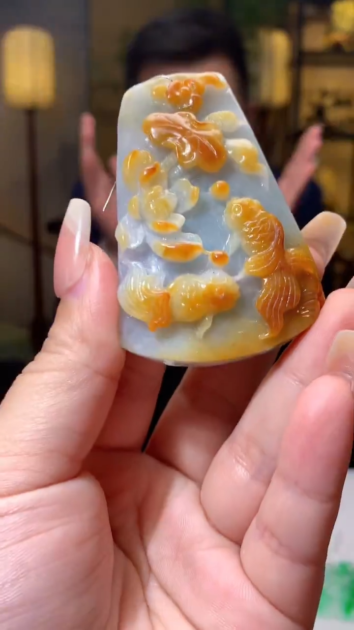 【闪购商品】定制翡翠未镶嵌1019XX-毛货挂件34