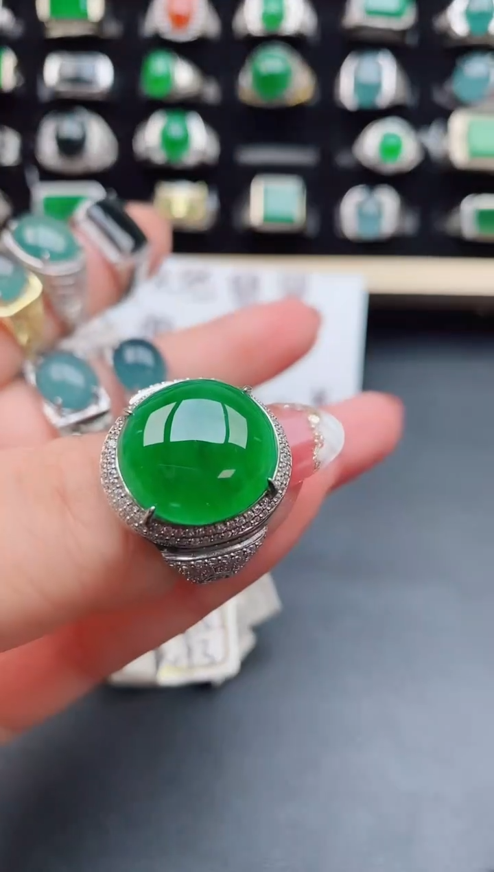 【闪购商品】翡翠戒指银S925镶嵌121212
