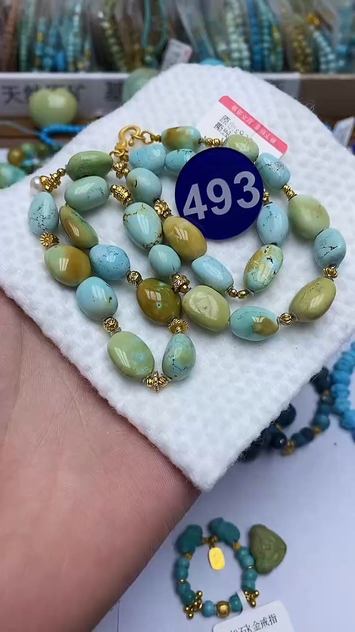 【闪购商品】绿松石项链银S925镶嵌493