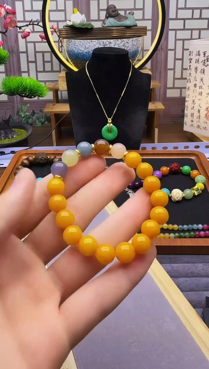 银S925镶嵌手链翡翠S17