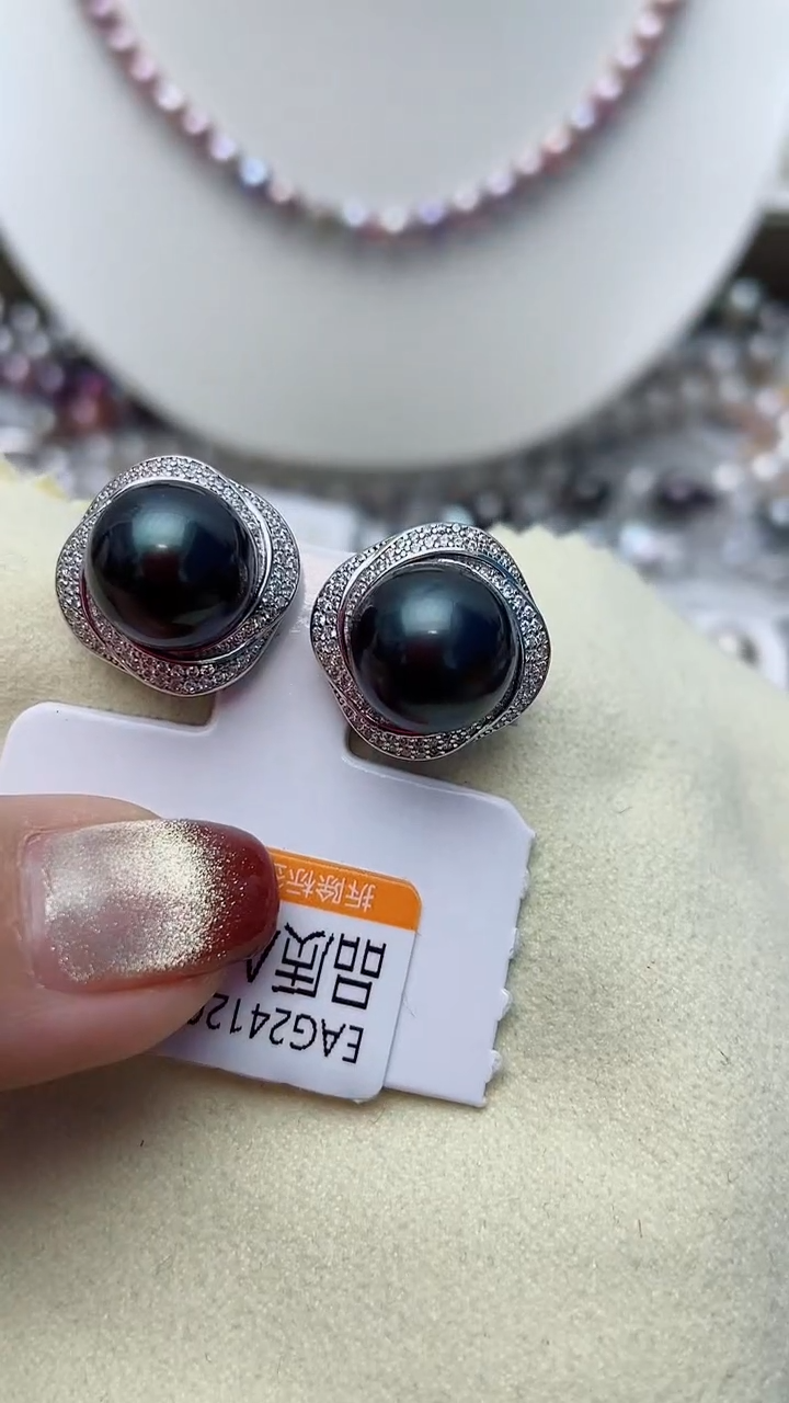 【闪购商品】海水珍珠耳饰银S925镶嵌W39