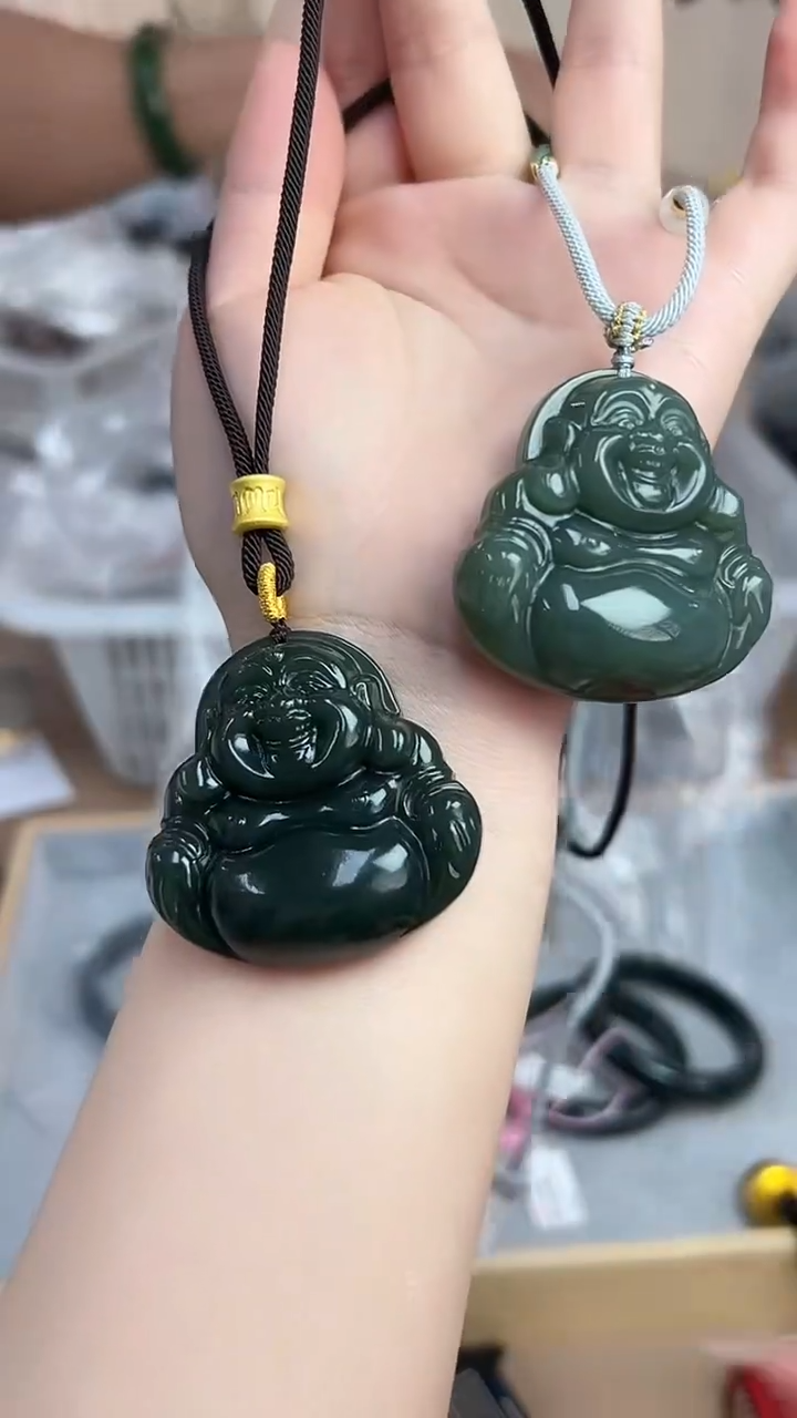 【闪购商品】和田玉且末蓝佛公未镶嵌吊坠（多样性发一件）