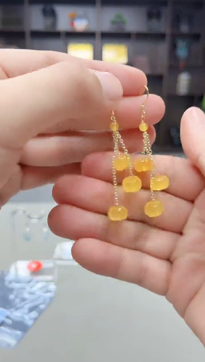 未镶嵌耳饰玛瑙/玉髓A16