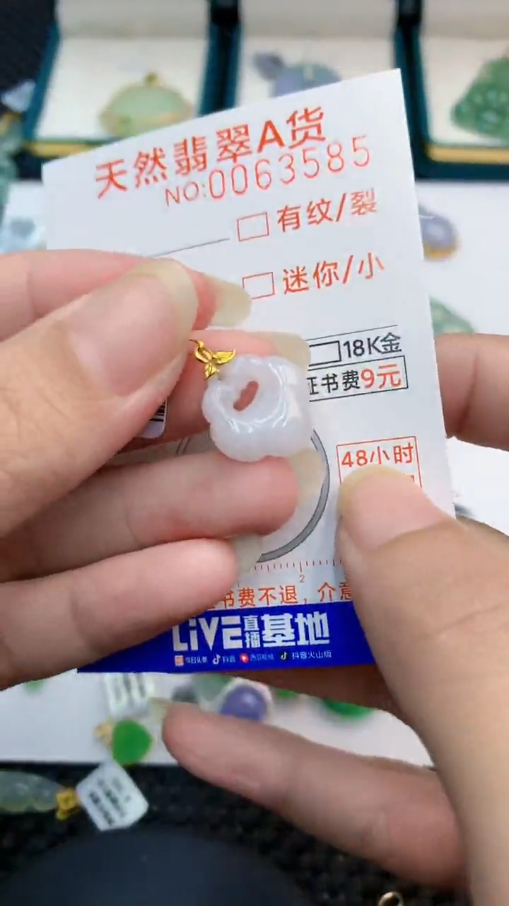 【闪购商品】翡翠颈饰18K金镶嵌            8