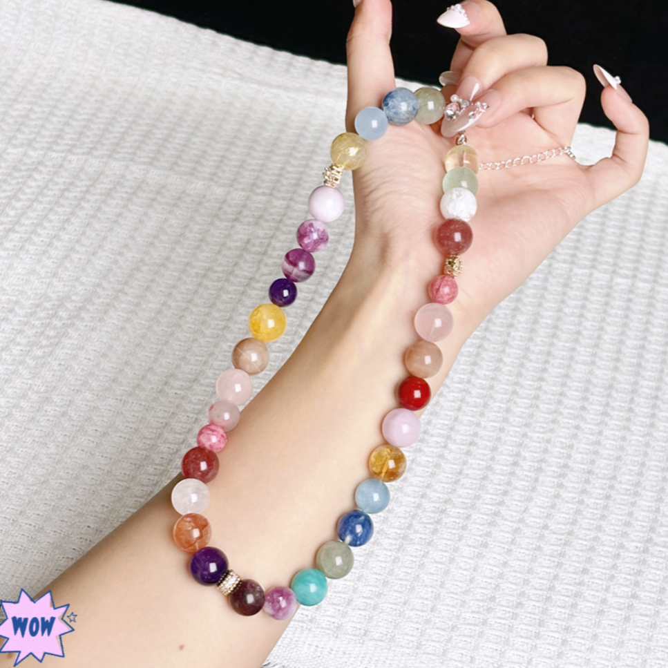 【屿】(拍三单）天然多宝水晶项链多样性发货 发其一Z-647