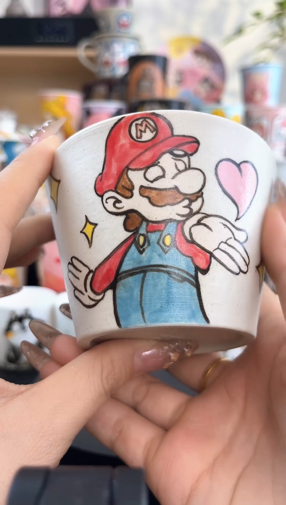 【闪购商品】摆件手工手绘陶瓷小杯杯