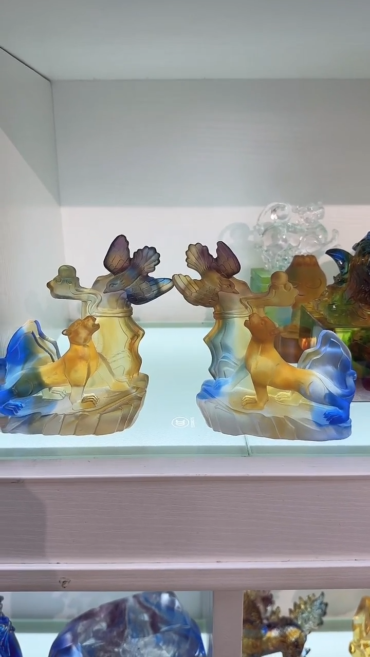 手工艺品琉璃一对