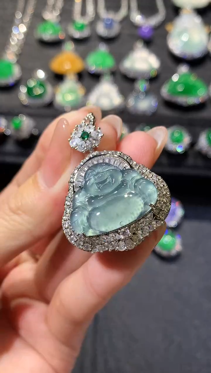 【闪购商品】翡翠吊坠(不含链)未镶嵌2-佛公（多样性发货一件